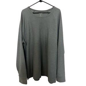 Goodfellow & Co Mens XXL Long Sleeve Crew Neck Raglan Shirt Sage Gray (0880)